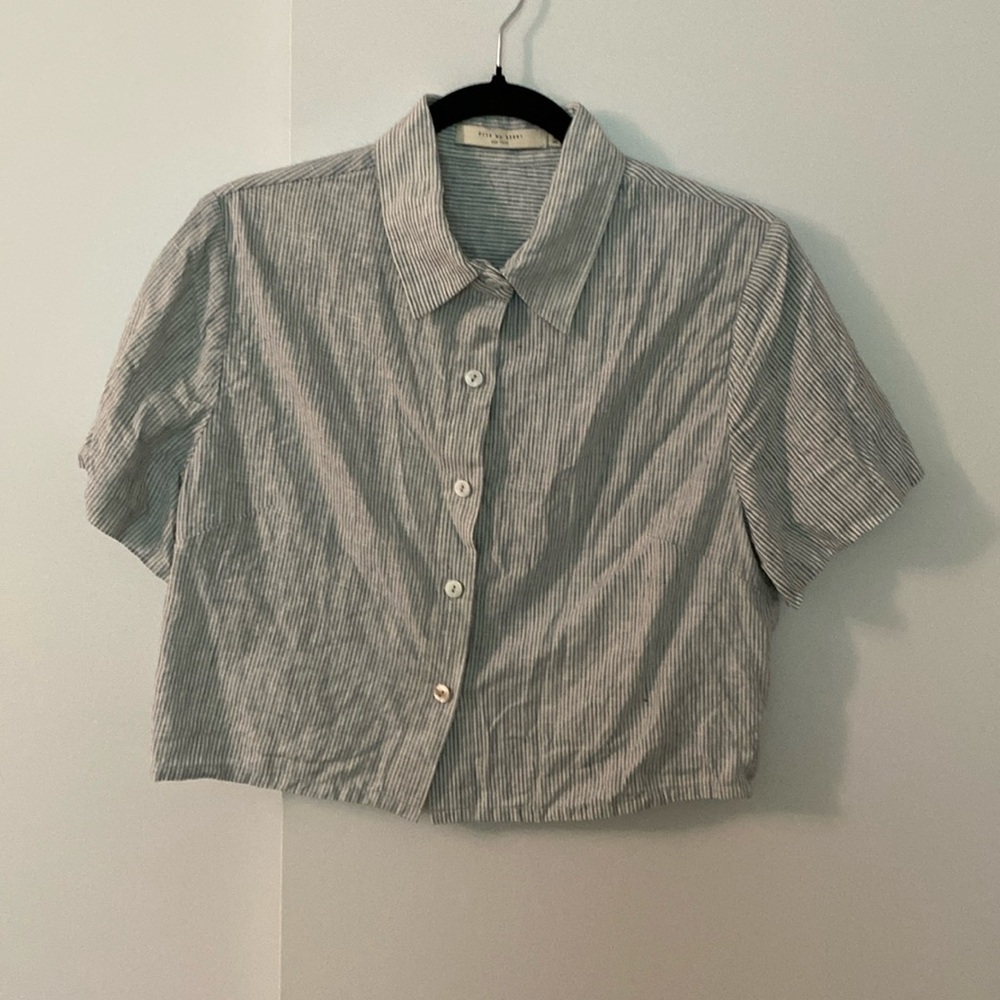 Striped cropped shirt from 7115 by Szeki